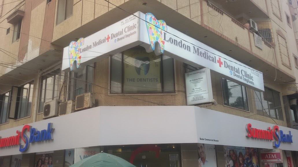 London Dental Clinic building on 10th Street, Badar Commercial, DHA Phase V Extension, Karachi